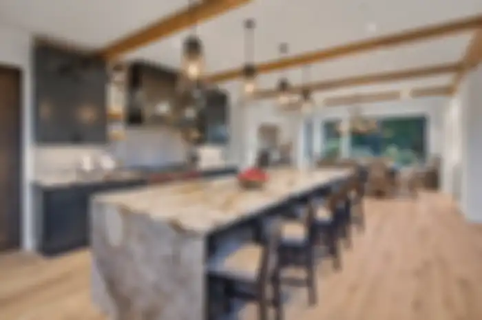 Ilustrasi dapur bergaya rustic modern