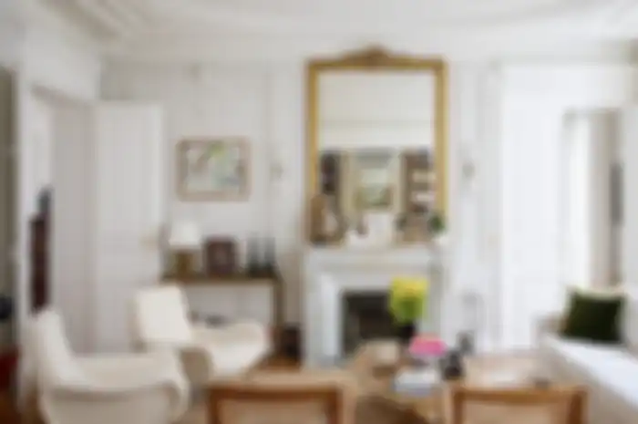 Ilustrasi interior rumah bergaya Paris