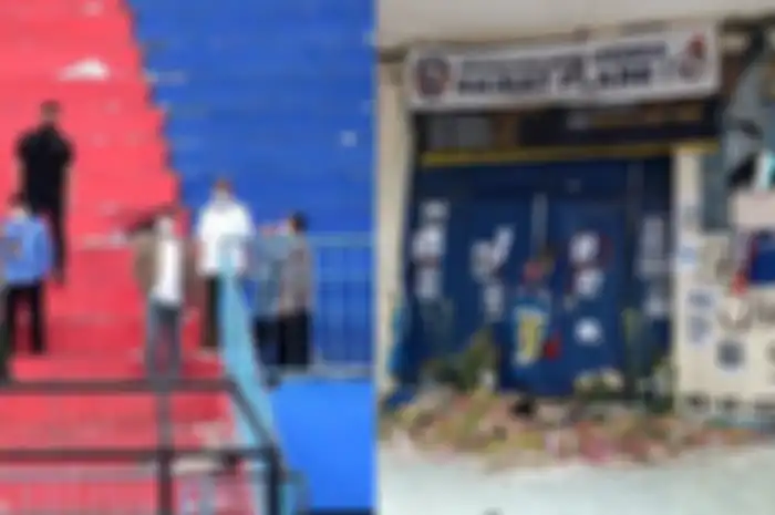 Kolase foto : Anggota TGIPF - Pintu 13 Stadion Kanjuruhan