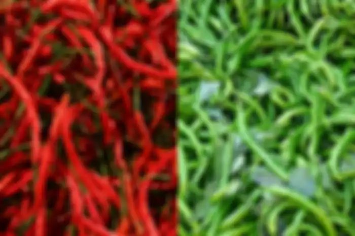 Harga sembako cabai merah keriting dan cabai hijau keriting