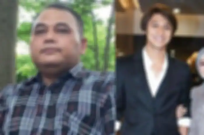 Ayah angkat Rizky Billar, Izhar Wilendra (kiri), Rizky Billar dan Lesti Kejora (kanan). 
