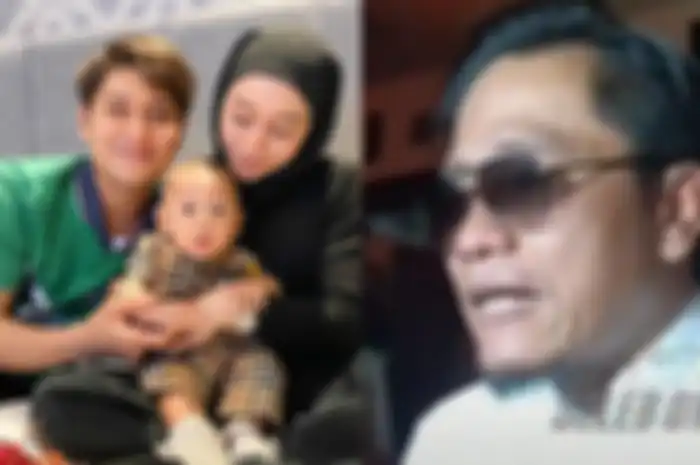 Kolase foto keluarga kecil Lesti Kejora - Rizky Billar dan Gus Miftah 