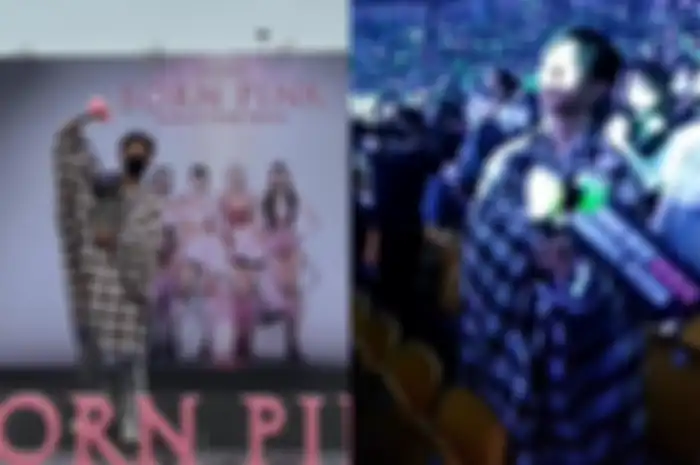 Pakai sarung nonton konser Blackpink di Seoul, Indonesia banget