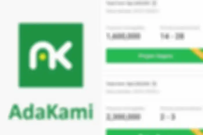 Ilustrasi aplikasi pinjaman online AdaKami