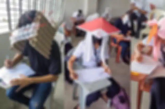 Dosen di Filipina, Mary Joy Mandane-Ortiz di Bicol University meminta mahasiswanya untuk bikin topi anti nyontek.