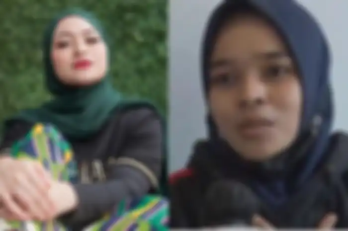 Kolase foto Nathalie Holscher dan Tri Murwati 