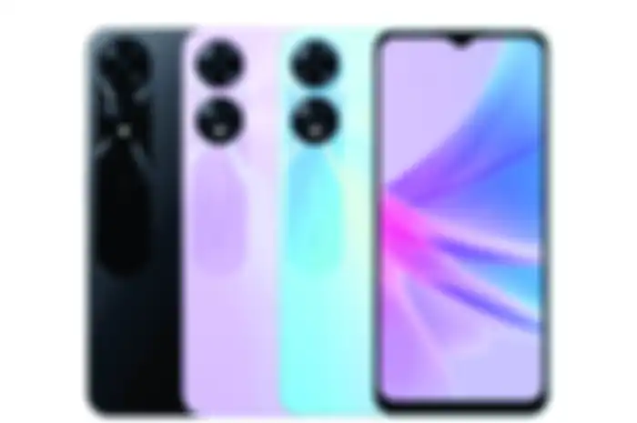 tampilan depan dan belakang OPPO A58