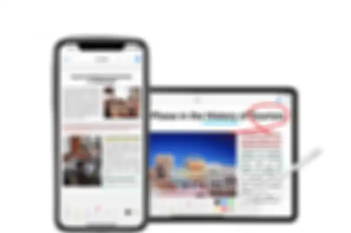 Ilustrasi aplikasi kesimpulan otomatis di iPhone