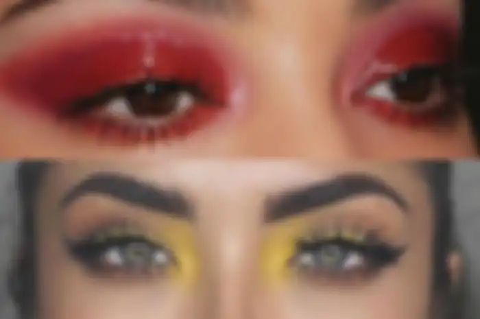 Tampilan eyeshadow dengan satu warna eyeshadow