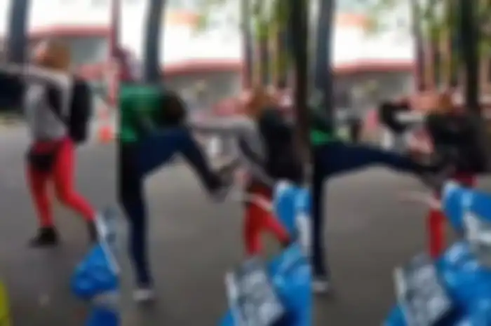 Viral driver ojol menganiaya dengan cara memukul dan menendang seorang wanita
