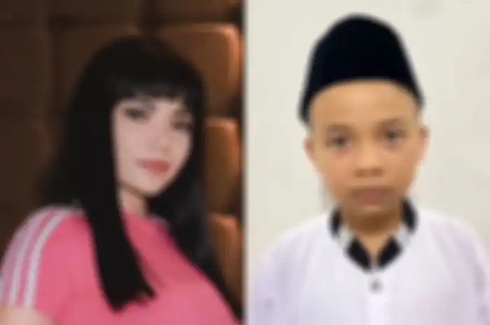 Kolase foto Dinar Candy dan adiknya.