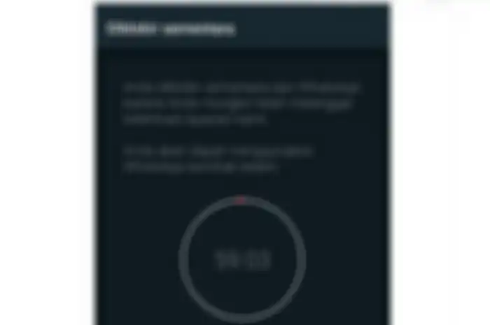 Tampilan WhatsApp diblokir sementara