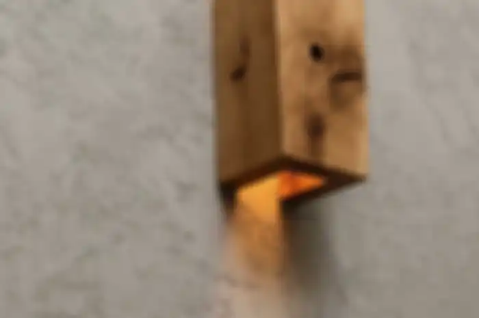 Ilustrasi sconce kayu