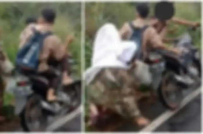 Video viral nenek-nenek di  Tapanuli ditendang pelajar bersepeda motor.