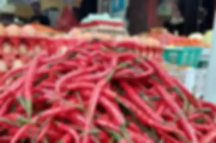 Harga sembako cabai jelang Natal.