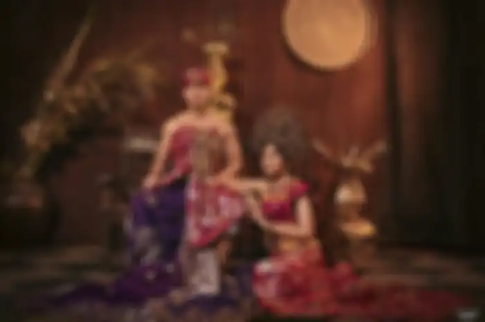 Potret prewedding Kaesang dan Erina dalam adat Bali.