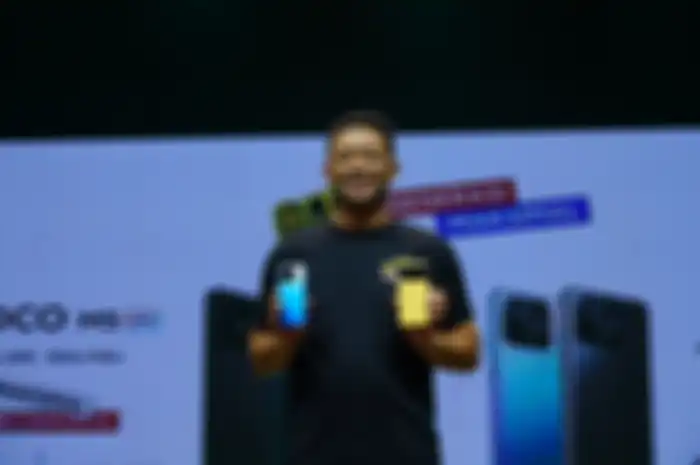 POCO M5 dengan Chipset MediaTek Helio G99 disebut memiliki performa yang kencang dibandingkan chipset dengan teknologi 6nm lainnya (in frame : Andi Renreng, Head of Marketing POCO Indonesia)