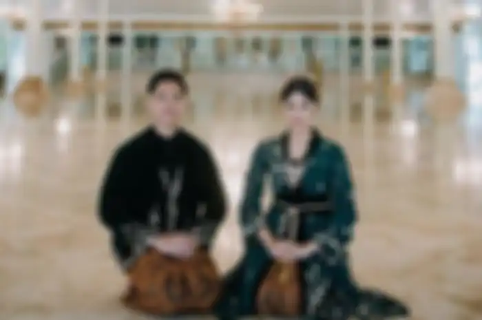 Ilustrasi Kaesang dan Erina Gudono saat melakukan pemotretan prewedding