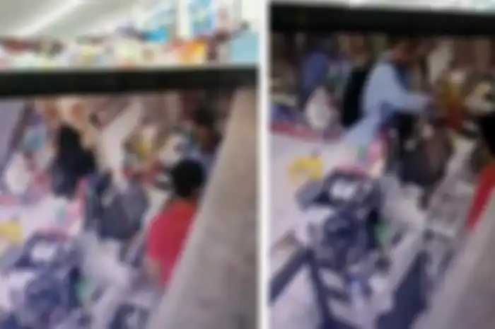 Viral video pria ribut di minimarket lantaran cemburu pacarnya diajak ngobrol kasir.