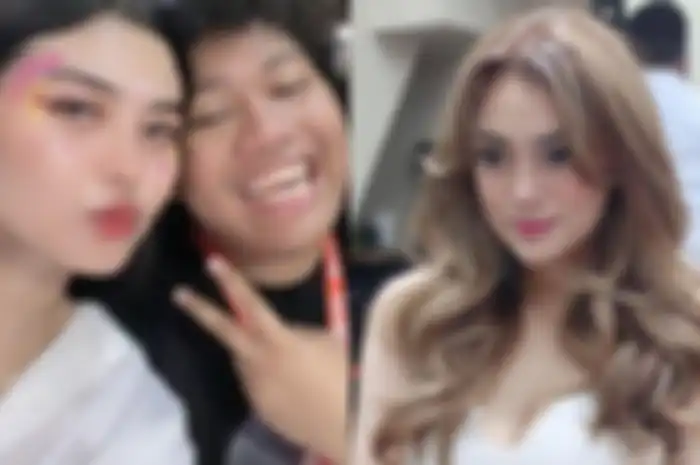 Kolase foto Marshel Widianto bersama Yansen eks JKT48 dan Celine Evangelista