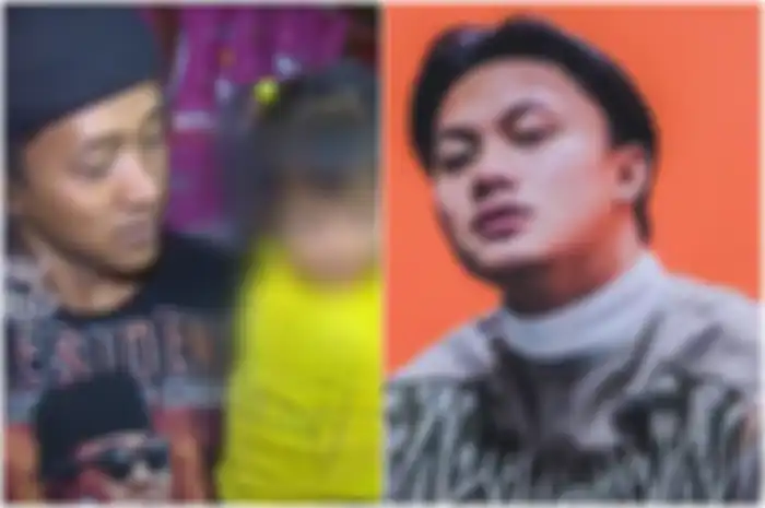 Kolase foto Teddy Pardiyana dan sosok anak Sule, Rizky Febian.