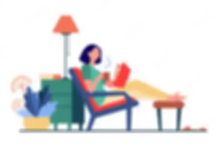 Ilustrasi membaca buku
