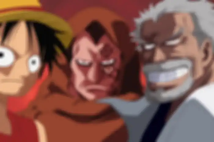 Monkey D. Luffy, Monky D. Dragon, dan Monkey D. Garp dari serial One Piece