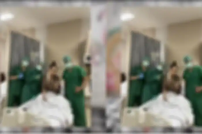 Melaney Ricardo saat jalani operasi pengangkatan rahim gegara idap adenomiosis