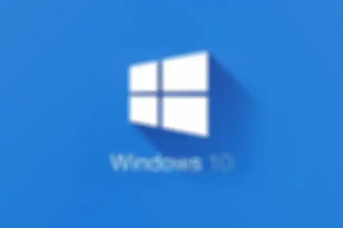 Logo OS Windows 10 dari Microsoft yang telah berheti menjual tanpa lisensi dan digantikan oleh Windows 11 . 