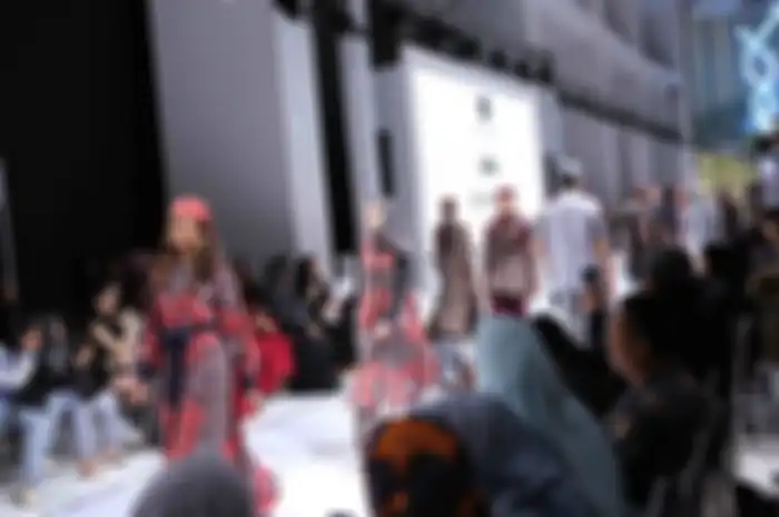 Fashion show Mandjha Hijab by Ivan Gunawan di Garis Poetih 2023, Rabu (16/2/2023).