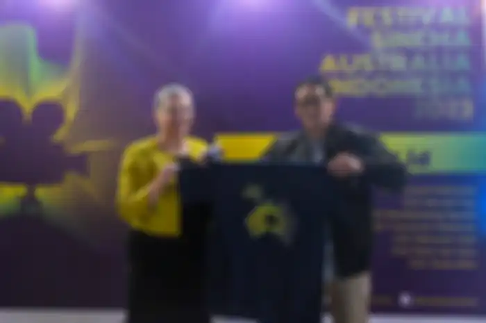 Menteri Pariwisata dan Ekonomi Kreatif/Kepala Badan Pariwisata dan Ekonomi Kreatif (Menparekraf/Kabaparekraf) Sandiaga Salahuddin Uno dan Duta Besar Australia untuk Indonesia, Penny Williams PSM di press conference FSAI 2023, Kamis (16/2)