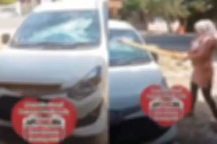 istri sah hancurkan mobil suami setelah ketahuan selingkuh