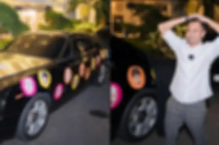 Raffi Ahmad syok mobil Rolls Royce kesayangannya ditemepeli stiker oleh Rafathar
