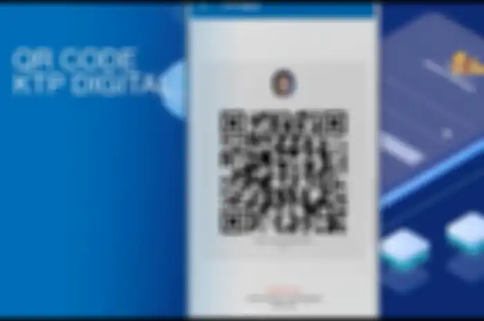 Ilustrasi Tampilan QR Code e-KTP pada aplikasi Identitas Kependudukan Digital