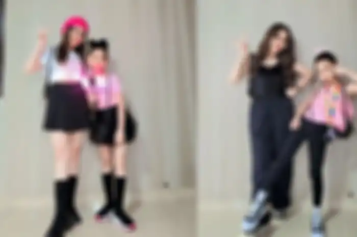Penampilan Ayu Ting Ting dan Bilqis saat nonton konser BLACKPINK