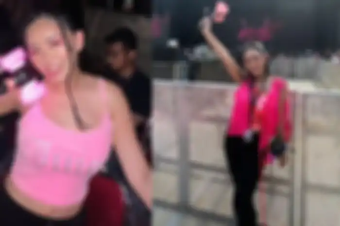 Penampilan Rachel Vennya saat menghadiri konser BLACKPINK