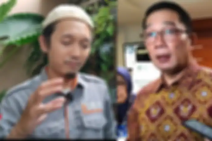 Guru honor Muhammad Sabil Fadilah dan  Gubernur Jawa Barat Ridwan Kamil