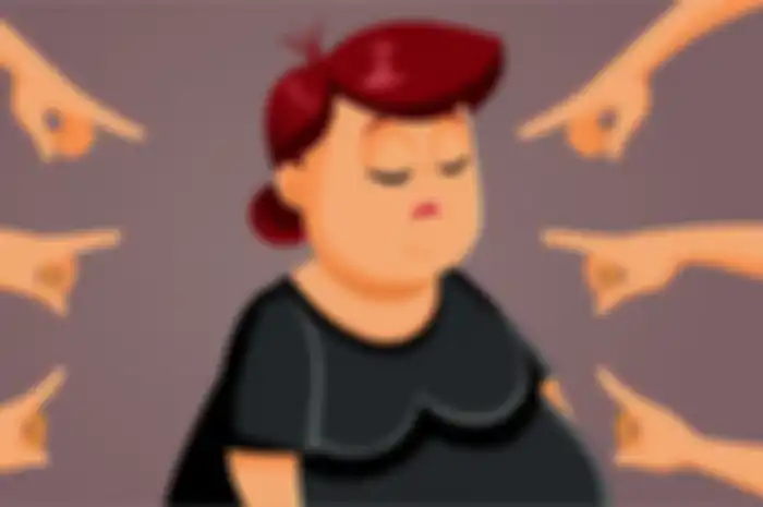 Ilustrasi cewek menghadapi body shaming