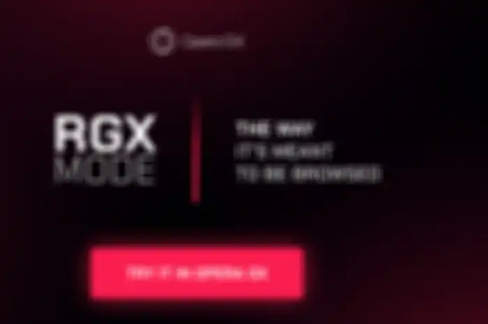Mode pemutaran video RGX di browser Opera dan Opera GX.