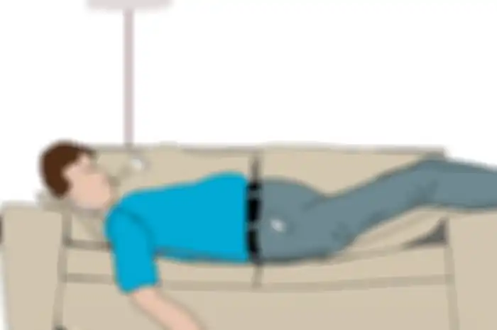 Ilustrasi tidur telentang