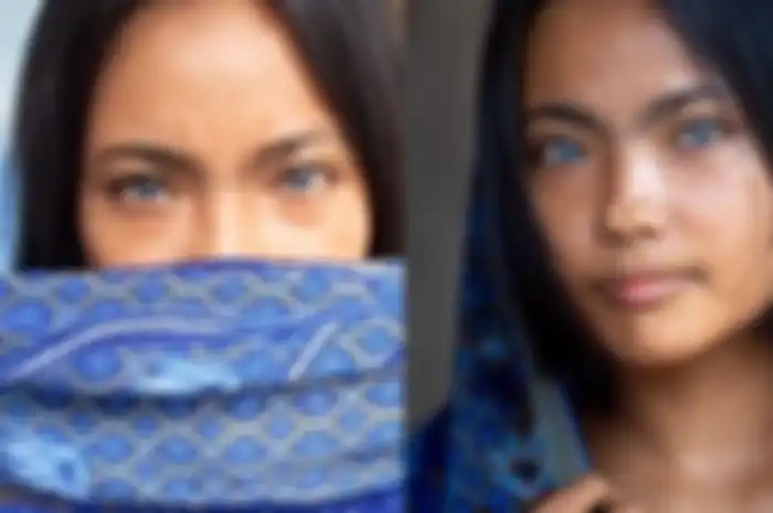 Evi, gadis bermata biru asal Jawa Barat