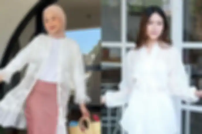 Inspirasi outer putih untuk Lebaran 2023