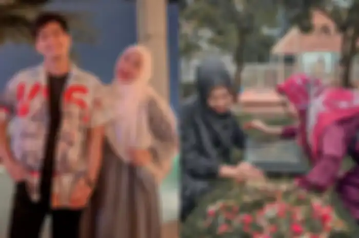 Youtuber Ria Ricis terlihat ziarah ke makan almarhum ayah tanpa ditemani sang suami, Teuku Ryan.