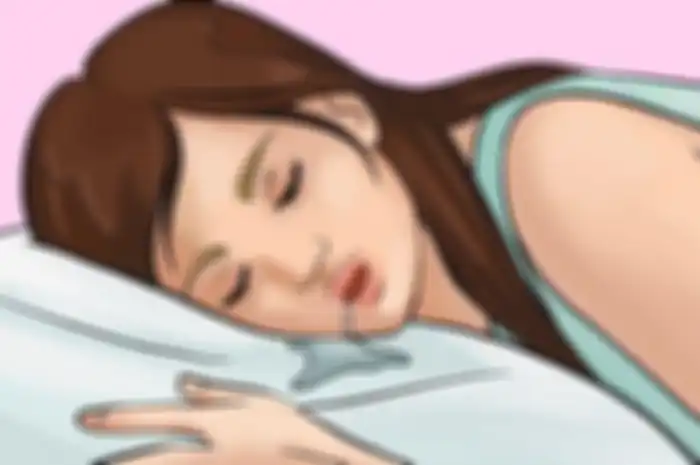 Ilustrasi ngiler saat tidur