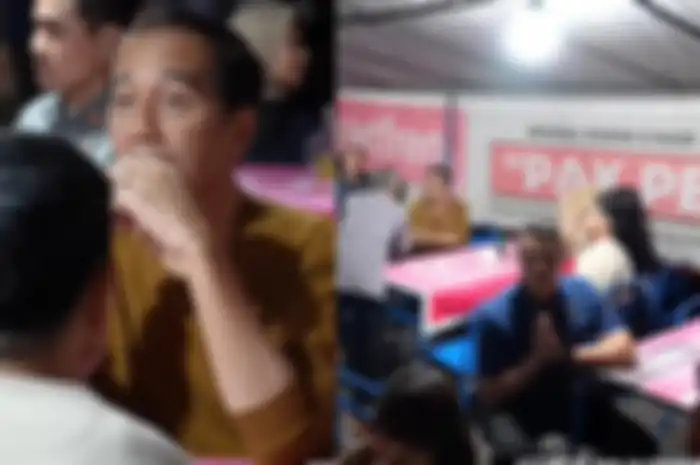 Presiden Joko Widodo makan di warung bakmi goreng pak Pele, Alun-alun Utara Kota Yogyakarta