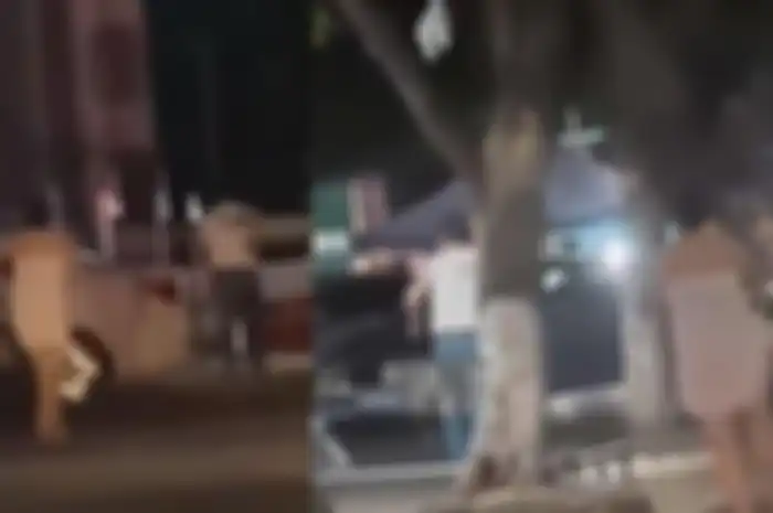 Wanita tak pakai baju kejar suaminya yang baru saja memergokinya selingkuh dengan pria lain di hotel 