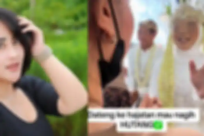 Penyanyi dangdut Ayu (kiri). (kanan) akun medsos mempelai wanita yang ditagih utang depan suami di pelaminan 