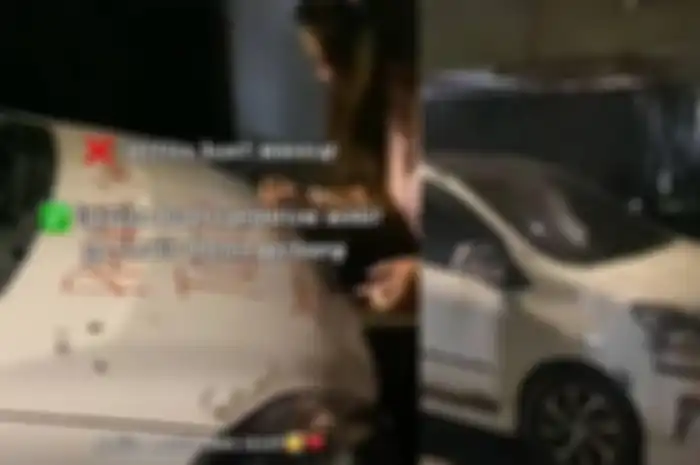 Viral mobil parkir sembarangan, akhirnya dicoret pemilik lahan.