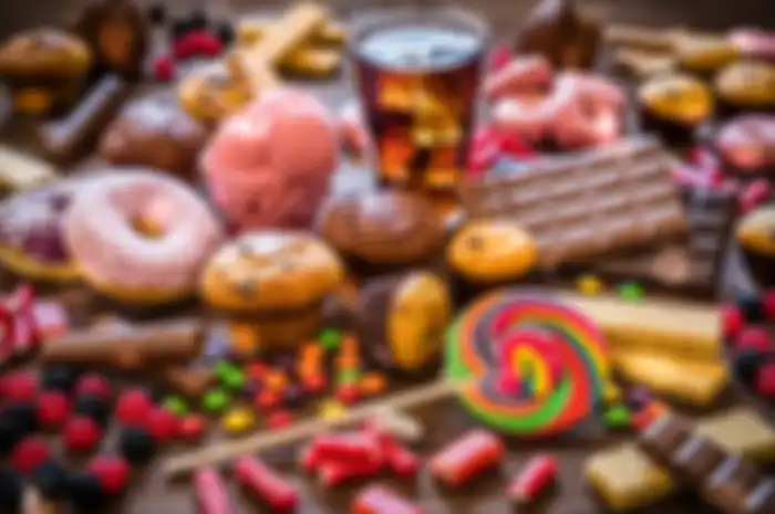 Ilustrasi makanan dan minuman manis