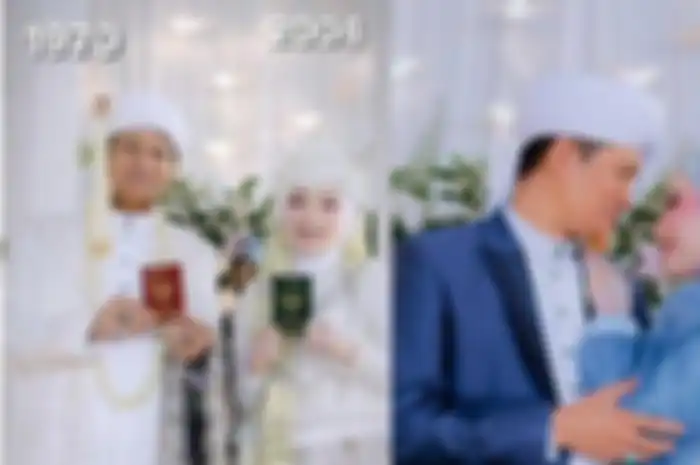 Viral, pernikahan beda usia pria 53 tahun menikahi gadis 19 tahun, dikira ayah dan anak tak sungkan bagikan momen mesra 